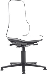 Bild von Bimos Arbeitsstuhl grau,ohne Polster Sitzhöhe 450-620 mm mit Gleiter