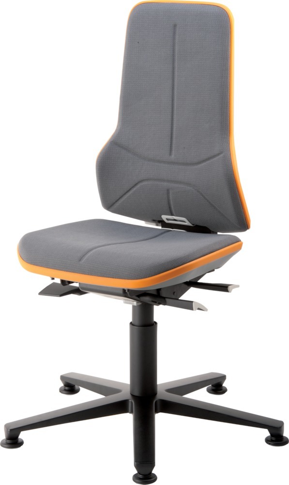 Image de Bimos Arbeitsstuhl Neon orange,ohne Polster Sitzhöhe 450-620 mm mit Gleiter