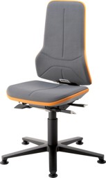Bild von Bimos Arbeitsstuhl Neon orange,ohne Polster Sitzhöhe 450-620 mm mit Gleiter