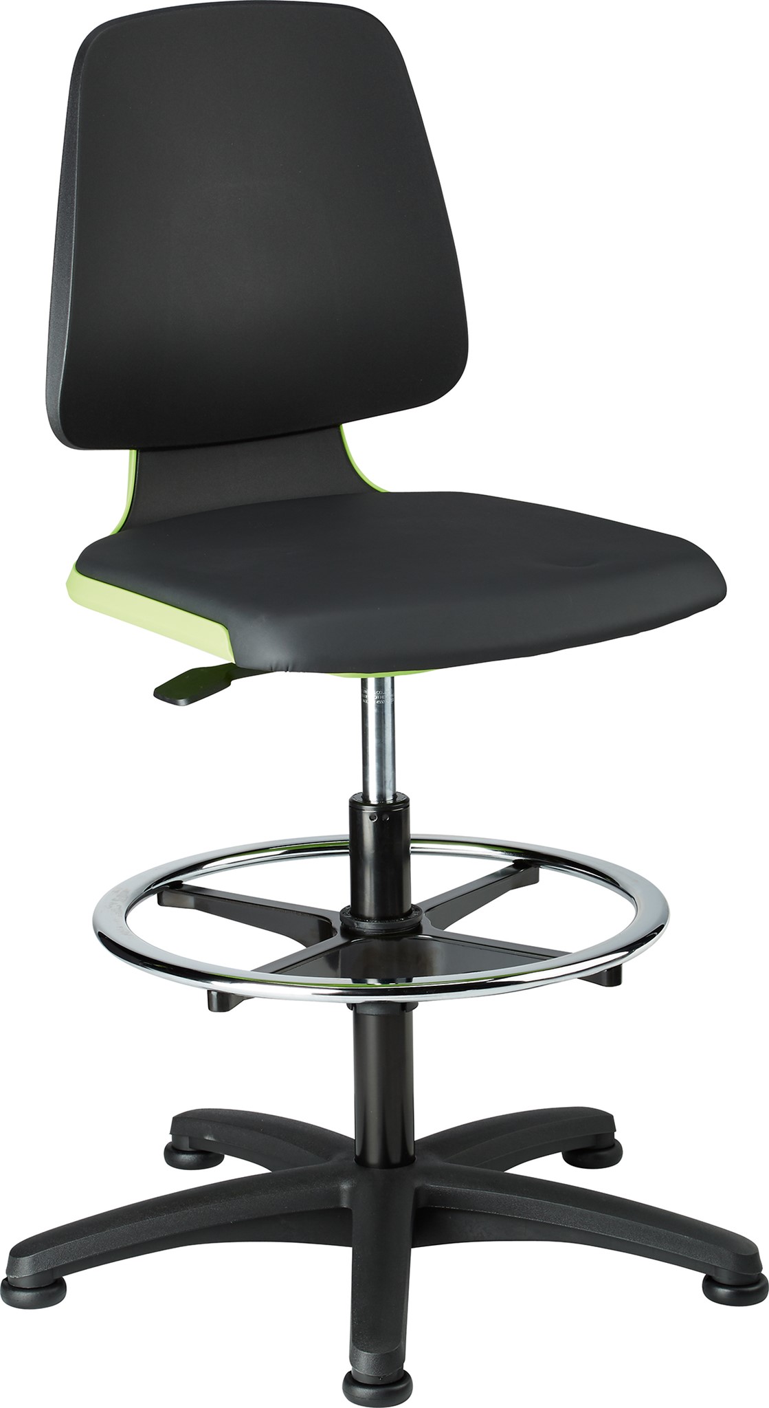 Image de Bimos Arbeitsstuhl Labsit 3, K-Leder grün Sitzhöhe 520-770 mm