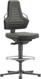 Bild von Bimos Arbeitsstuhl Nexxit 3 Griff grau Sitzhöhe 570-820 mm Supertec schwarz,Fußring