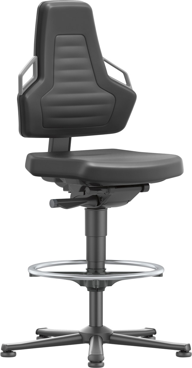 Image de Bimos Arbeitsstuhl Nexxit 3 Griff grau Sitzhöhe 570-820 mm Integral schwarz,Fußring