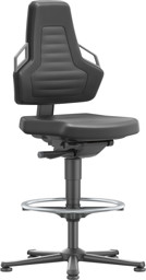 Bild von Bimos Arbeitsstuhl Nexxit 3 Griff grau Sitzhöhe 570-820 mm Integral schwarz,Fußring