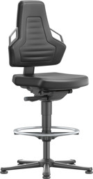 Bild von Bimos Arbeitsstuhl Nexxit 3 Griff grau Sitzhöhe 570-820 mm Kst. schwarz,Fußring