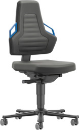Bild von Bimos Arbeitsstuhl Nexxit 2 Griff blau Sitzhöhe 450-600 mm Supertec schw.,m. Rollen