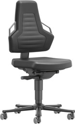 Bild von Bimos Arbeitsstuhl Nexxit 2 Griff grau Sitzhöhe 450-600 mm Integr. schw.,mit Rollen