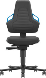 Bild von Bimos Arbeitsstuhl Nexxit 2 Griff blau Sitzhöhe 450-600 mm Integr. schw.,mit Rollen
