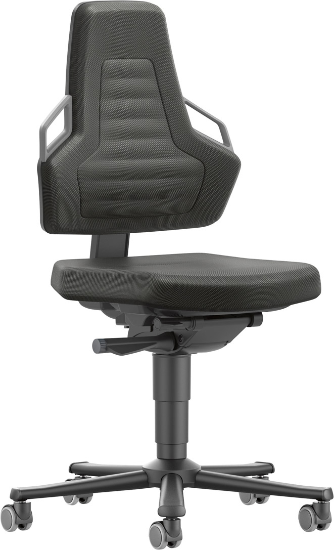 Image de Bimos Arbeitsstuhl Nexxit 2 Griff grau Sitzhöhe 450-600 mm Stoff schwarz,mit Rollen