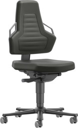Bild von Bimos Arbeitsstuhl Nexxit 2 Griff grau Sitzhöhe 450-600 mm Stoff schwarz,mit Rollen