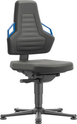 Bild von Bimos Arbeitsstuhl Nexxit 1 Griff blau Sitzhöhe 450-600 mm Supertec schw.,m. Gleiter