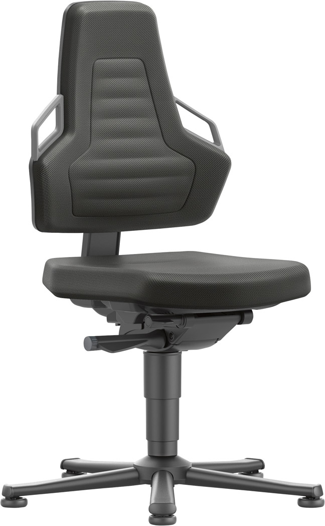 Bild von Bimos Arbeitsstuhl Nexxit 1 Griff grau Sitzhöhe 450-600 mm Kst. schwarz,mit Gleiter