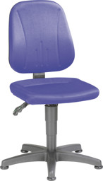 Bild von Bimos Arbeitsstuhl 9650-CI02 Unitec 1 Sitzhöhe 440-620 mm mit Gleiter, Stoff blau