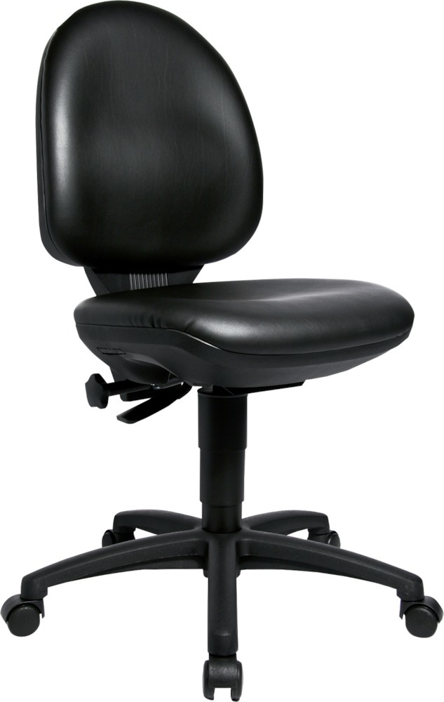 Image de Arbeitsstuhl TEC 50 Sitz Kunstleder schwarz Sitzhöhe 440-570 mm mit Rollen