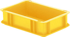 Bild von Transport-Stapelkasten B300xT200xH75 mm gelb, geschlossen ohne Griffloch