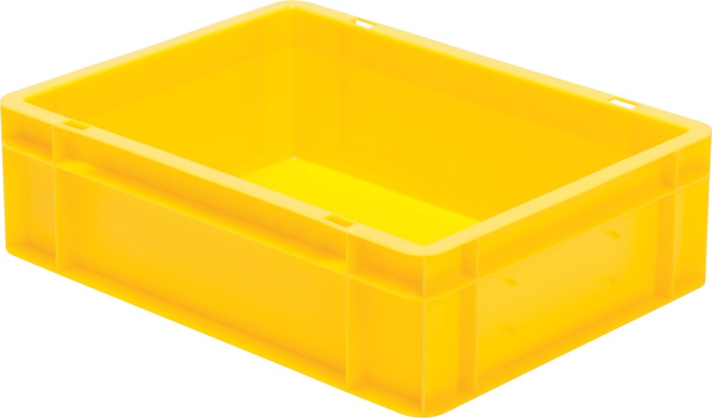Image de Transport-Stapelkasten B400xT300xH120 mm gelb, geschlossen ohne Griffloch