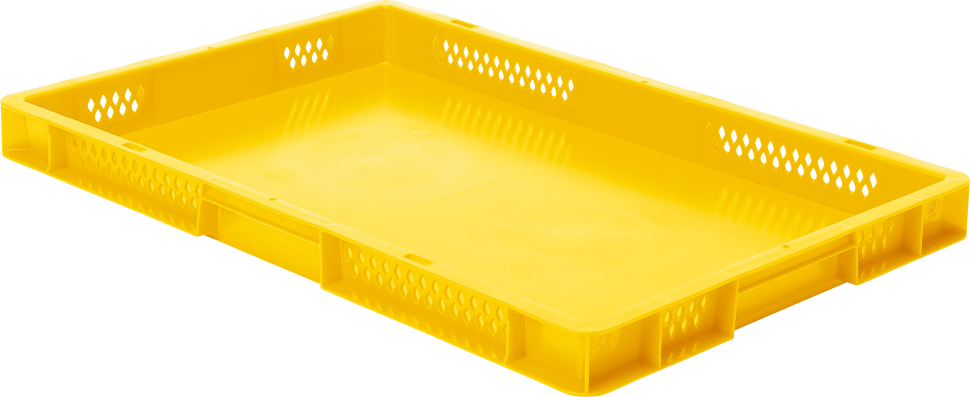 Image de Transport-Stapelkasten B600xT400xH50 mm gelb, geschlossen ohne Griffloch