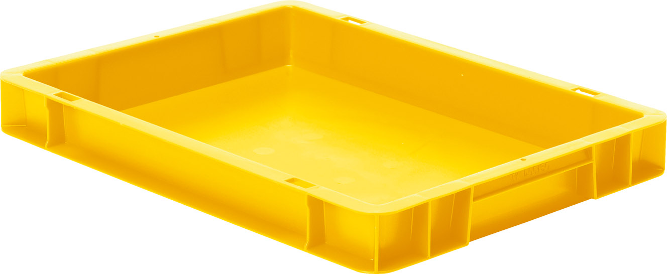 Image de Transport-Stapelkasten B400xT300xH50 mm gelb, geschlossen ohne Griffloch
