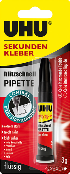 Picture for category UHU® SEKUNDENKLEBER blitzschnell Pipette CONTROL flüssig