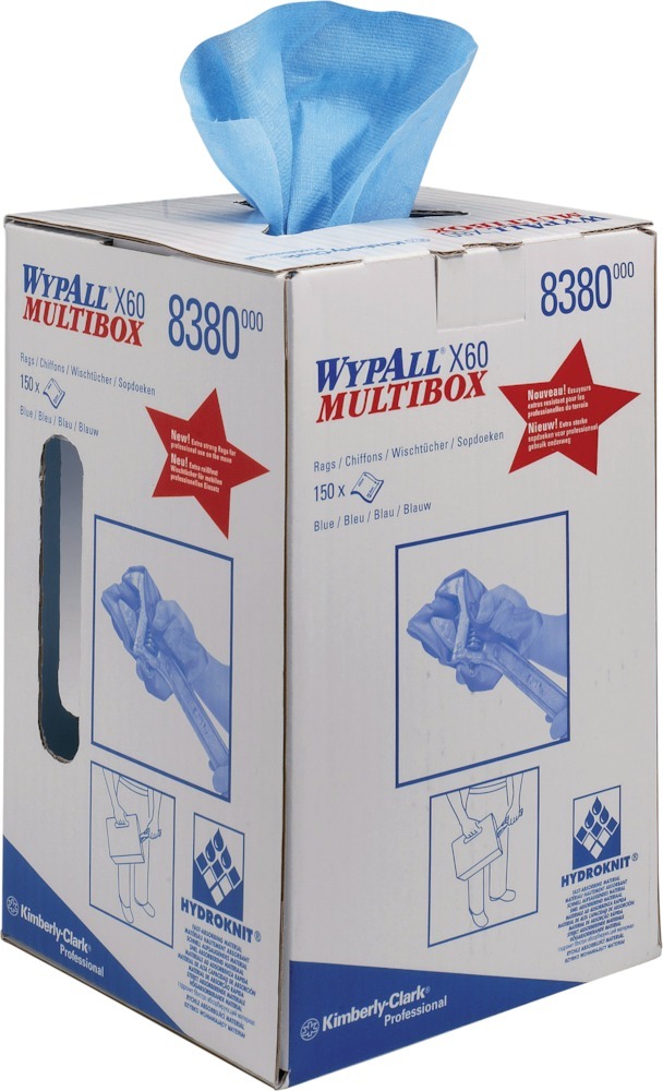 Picture of WYPALL X60 Wischtücher 24,5x42cm hellblau 150Bl.