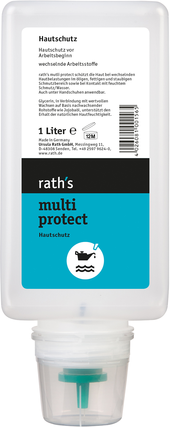 Picture of Raths multi protect Hautschutzlotion 1-Liter-Softflasche
