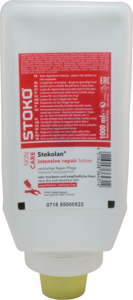 Image de Stokolan® Intense PURE Hautpflegecreme intensiv 1.000 ml Softflasche sehr trockene strap. Haut