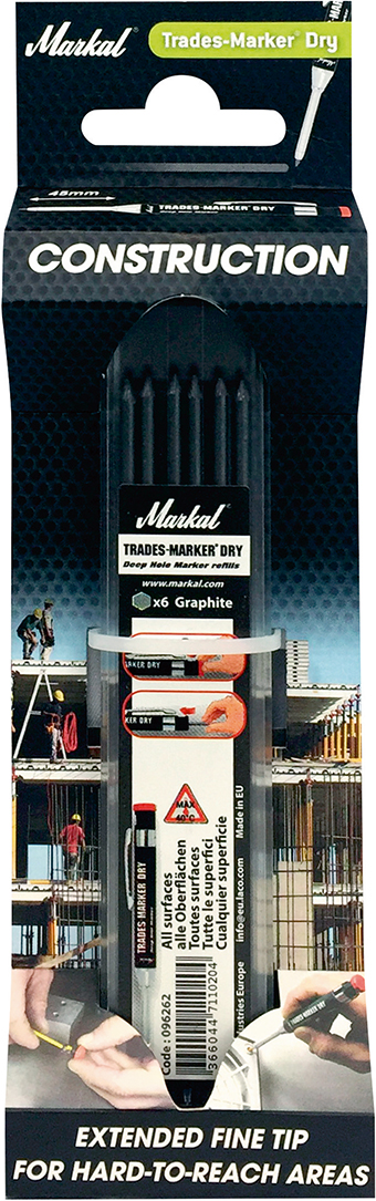 Image de Markal Trades-Marker dry Nachfüller Minen Set Grafit