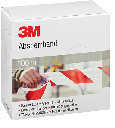 Picture of Absperrband 70mm x 100m rot-weiß 3M
