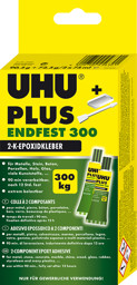 Image de 2-KomponentenepoxidkleberPLUS ENDFEST 300 Karton mit Tuben Binder und Härter 81g UHU
