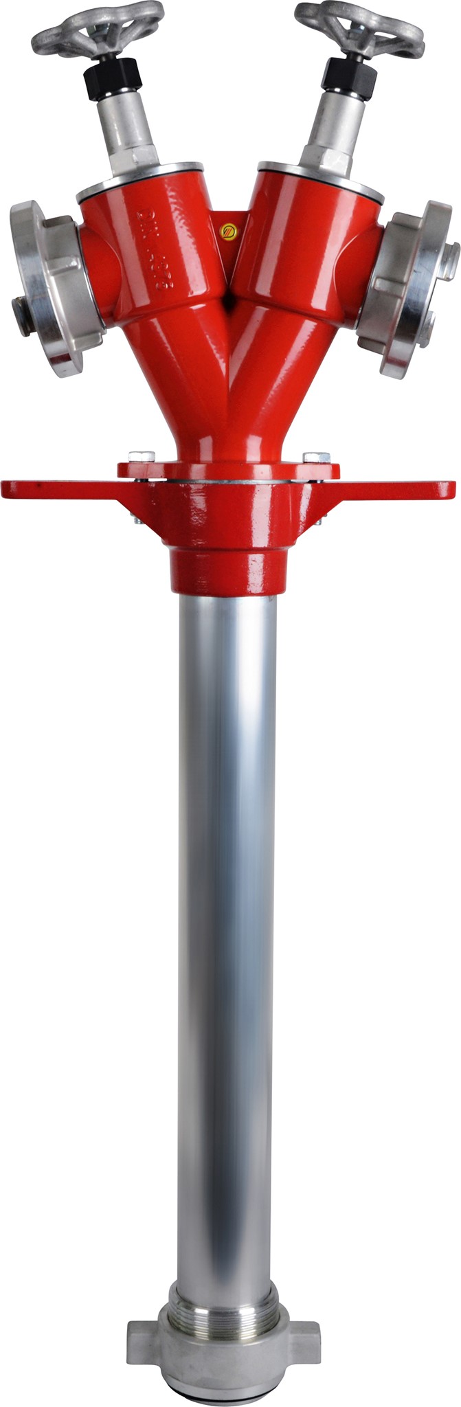Image de Hydrantenstandrohr für Unterflurhydranten DIN 3221, DN 80, 2xStorz C mit Absperrung