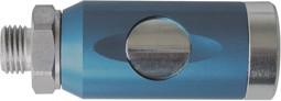 Bild von Sicherheitskupplung mit Druckknopf drehbar, blau,NW 7,4mm AG G1/4" EWO