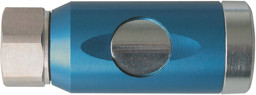 Bild von Sicherheitskupplung mit Druckknopf drehbar, blau,NW 7,4mm IG G1/4" EWO