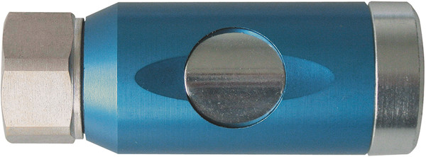 Bild von Sicherheitskupplung mit Druckknopf drehbar, blau,NW 7,4mm IG G3/8" EWO