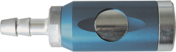 Bild von Sicherheitskupplung mit Druckknopf drehbar, blau,NW 7,4mm Tülle 9mm EWO