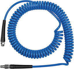Bild von Spiralschlauch PU blau, Verschraubung+KnickschutzAG G1/4", 10x6,5mm, 6m RIEGLER