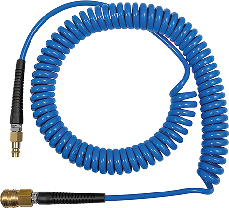 Image de Spiralschlauch PU blau, Kupplung u Stecker NW7,2 10x6,5mm, 6m RIEGLER