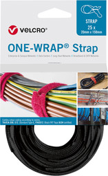 Bild von VELCRO® Klettkabelbinder ONE-WRAP® Strap 20 x 200mm, schwarz, 25 Stück