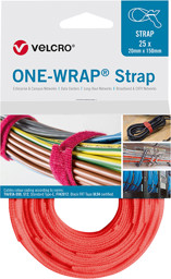 Bild von VELCRO® Klettkabelbinder ONE-WRAP® Strap 20 x 200mm, orange, 25 Stück
