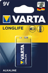 Bild von Batterie LONGLIFE 9V E-Block, 1-er Bli. Varta