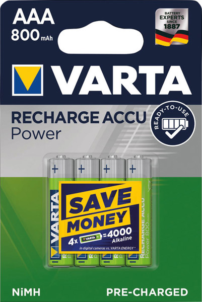 Picture of VARTA Power Accu R2U AAA Micro, HR03, 800 mAh