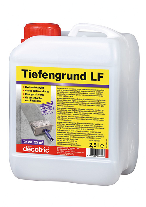 Picture of Tiefengrund 2,5 l, LF Hydrosol-Acrylat decotric