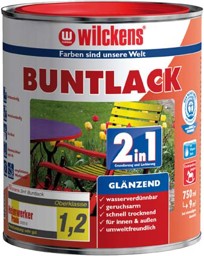 Picture of Buntlack 2in1, 750 ml glänz., feuerrot RAL3000