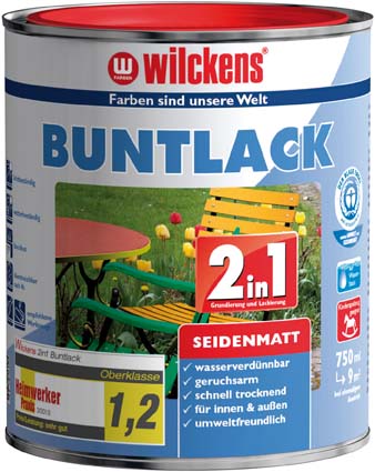 Picture of Buntlack 2in1, 750 ml seidenmatt, rw. RAL9010