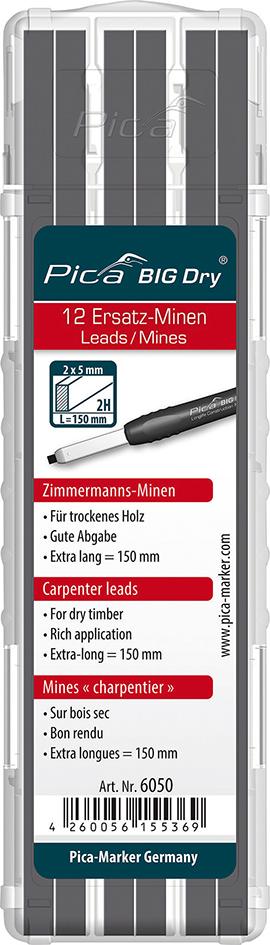 Picture of Minen-Set für Zimmermanns-Bleistift BIG Dry Zimmermann Graphit 2H Pica