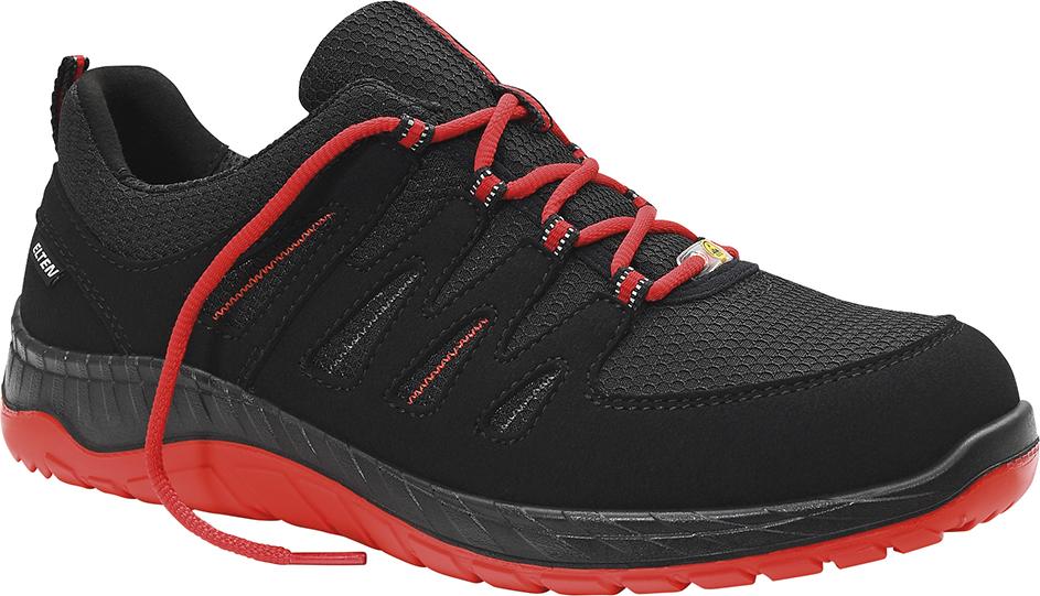 Halbschuh MADDOX black-red Low, S3S ESD