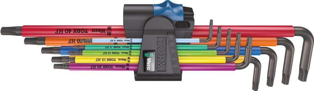 Winkelschraubendreher-Satz für TORX®, mit Haltefunktion, Nr. 967/9 SXL Multicolour HF 1