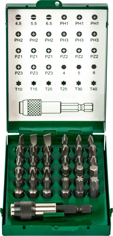 Bit-Sortiment, gemischt, 31-teilig, Schnellwechsel-Bit-Halter