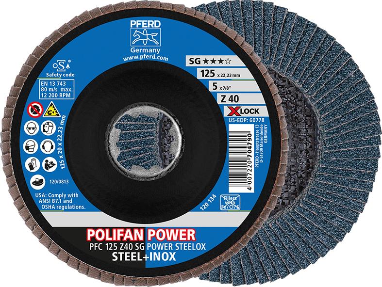 X-LOCK-Fächerschleifscheibe POLIFAN Z SG POWER STEELOX