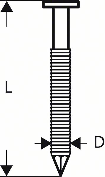 Images de la catégorie Rundkopf-Streifennägel 21°, harzbeschichtet – gerillte Ausführung