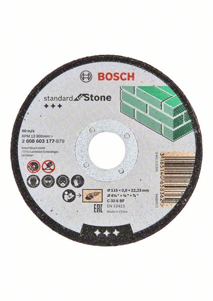 Images de la catégorie Standard for Stone Trennscheiben mit gerader Ausführung, 22,23-mm-Bohrung für kleine Winkelschleifer