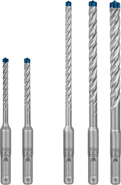 EXPERT SDS plus-7X Hammerbohrer-Set, 5/6/6/8/10 mm, 5-tlg